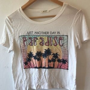 White T-Shirt with Print